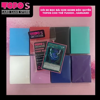 [Sleeve] Gói 50 chiếc bọc bài màu chính hãng TOPO'S nhám lưng cho thẻ Yugioh, Vanguard.