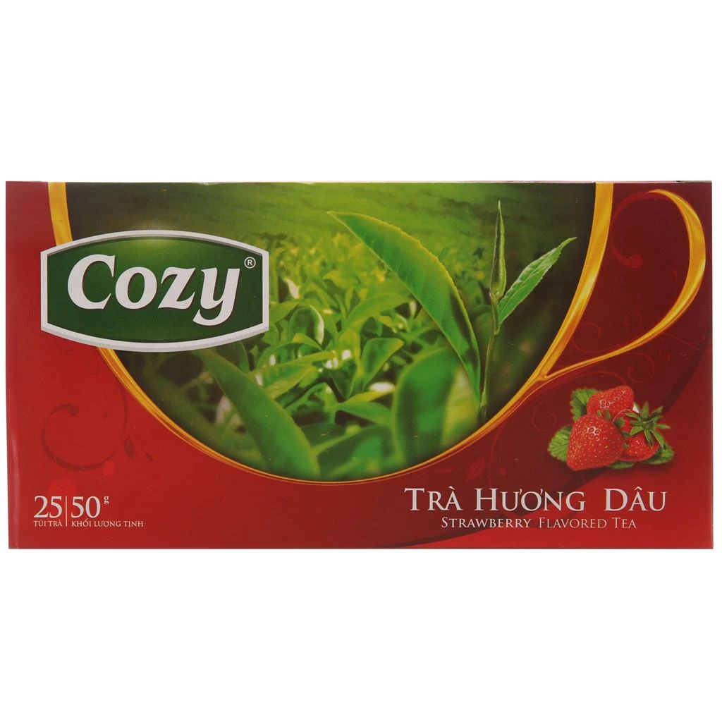 Trà dâu Cozy - Trà túi lọc và trà hòa tan vị dâu Cozy