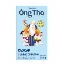 Sữa đặc có đường Ông Thọ Trắng nhãn xanh hộp giấy 380g