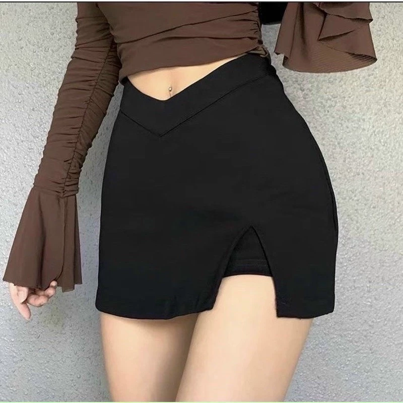 Chân Váy Cony Cạp V Xẻ Đùi Co Giãn Tốt Có Quần Bảo Hộ Bên Trong Dày Dặn Có BigSize Mã 93