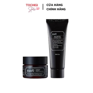 Kem dưỡng phục hồi da ban đêm Klairs Midnight Blue Calming Cream hộp 30g và tuýp 60ml