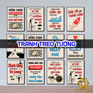 (Album 2) 30 Mẫu Khung Tranh Động Lực Văn Phòng In Nền Gỗ Tuyệt Đẹp Tặng Kèm Phụ Kiện Đầy Đủ