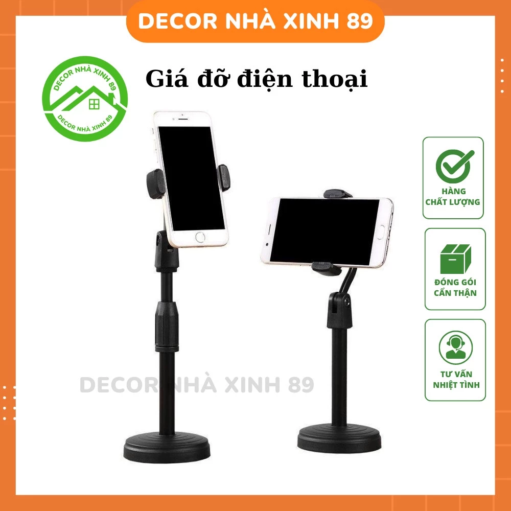 Giá Đỡ Điện Thoại livestream xem video Ổn Định Xoay 360 Độ dùng để Quay Phim Ghi Hình Đa Dụng - Decor Nhà Xinh