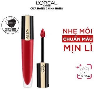 Son Kem Lì Nhẹ Môi, Lên Màu Chuẩn L'Oreal Paris Rouge Signature Matte Liquid Lipstick 7ml