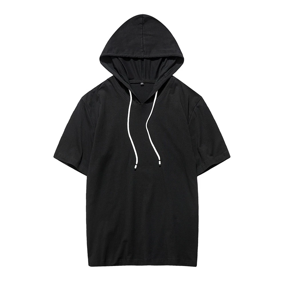 Áo Hoodie Cotton Tay Ngắn Màu Sắc Thời Trang Mùa Hè Cho Nam Giới