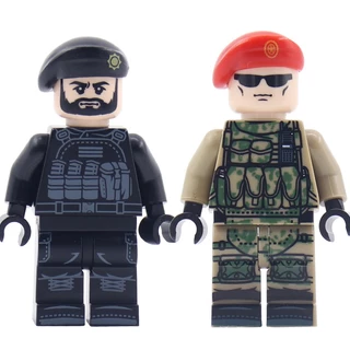 Minifigures Các Mẫu Lính Đặc Nhiệm Lính Đánh Thuê Mũ Nồi Đỏ - Đồ Chơi Lắp Ráp Mini Army