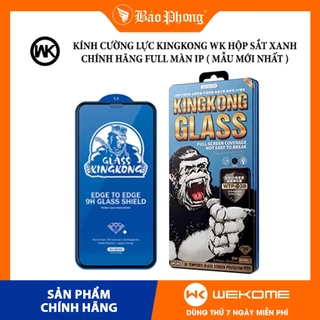 Kính Cường Lực IP 13} Màn Hình Màu Xanh Dương WK kingkong Chính Hãng IP CFCH