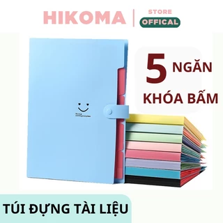 Túi đựng tài liệu nhiều ngăn a4 - 5 ngăn - túi đựng tài liệu a4 nhiều ngăn - cao cấp - file đựng tài liệu - HIKOMA STORE