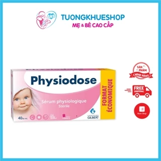 Nước muối sinh lý Pháp Physiolac 5ml cho trẻ sơ sinh và trẻ nhỏ - Hộp 40 ống