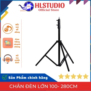 [Ống To - Loại Tốt]  Chân đèn lớn 100- 280cm HL Studio, hợp kim nhôm cao cấp, 3 khớp nối chịu tải cao