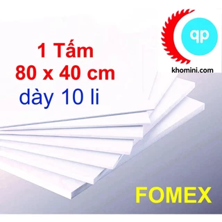 1 Tấm Fomex dày 10 li, Kích thước 80x40cm - Tấm PVC Foam làm Nội thất, Mô hình Hanmade, Kiến trúc, Tàu thuyền