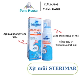 Xịt Mũi Cá Heo Cam Sterimar Baby Pháp Cho Bé Từ 3 Tháng ( Mẫu Mới Date 2023 - 100ml)