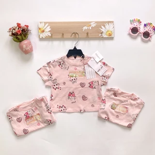 Áo phông mèo GeeJay siêu dễ thương vải 100%cotton thoáng mát cho bé gái từ 9m-8 tuổi