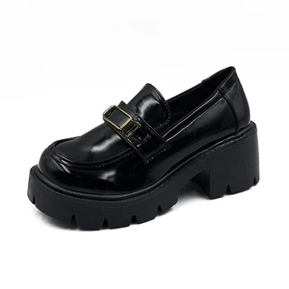 Giày da nữ đế mềm 4cm siêu xinh, Giày mary jane phong cách thời trang độn đế dễ phối đồ MSP 999(LÙI 1 SIZE)
