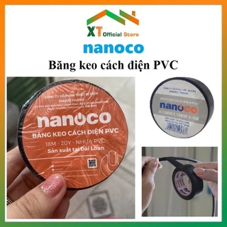 Băng keo cách điện nanoco, băng dính điện đen 10Y và 20Y( lẻ 1 cuộn)