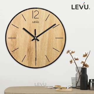 Đồng Hồ Treo Tường kim trôi LEVUDH15 bằng Gỗ Handmade