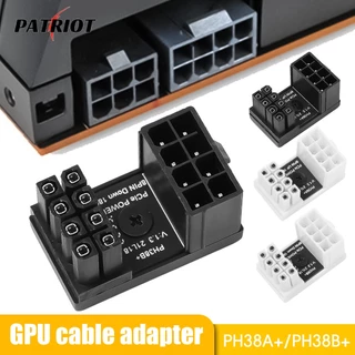 Đầu Nối Chuyển Đổi Nguồn Điện ATX GPU VGA 8Pin Sang Male Xoay 180 Độ Hình Chữ U