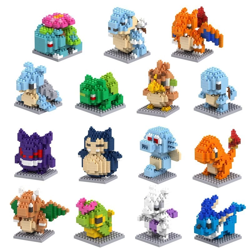 Đồ Chơi Ghép Hình DIY Pokemon Đủ Mẫu 200 Chi Tiết Lê gô Poke