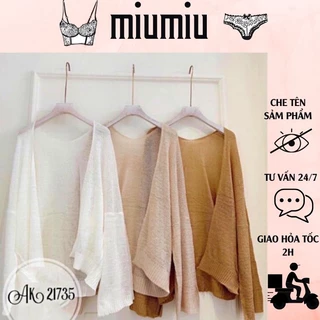 Áo Khoác Cardigan Len Mỏng Cho Nữ Phong Cách Ulzzang Phù Hợp Đi Đà Lạt, Dạo Biển