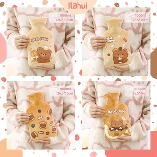 Túi chườm ấm chườm nóng lạnh giúp giảm đau Bread Bear dễ thương 1000ml ILAHUI