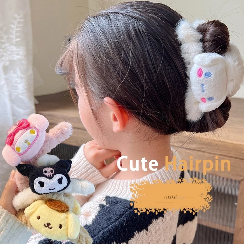 Kẹp Tóc Hình Cá Mập Hoạt Hình Sanrios My Melody Cinnamoroll Hellokitty Dễ Thương