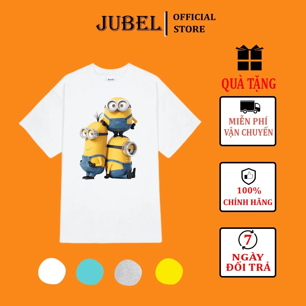 Áo thun Unisex Nam Nữ Trẻ Em minion 3 con đáng yêu