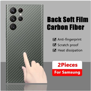 Set 2 Miếng Dán Bảo Vệ Lưng Máy 3D Bằng Sợi Carbon cho Samsung Galaxy S24 S23 Ultra S22 S21 S20 Plus S23 FE