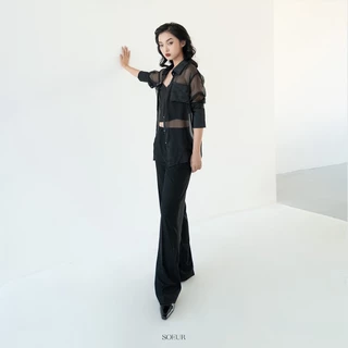 QUẦN XUÔNG ĐEN ỐNG ĐỨNG - SOEUR IVY TROUSERS