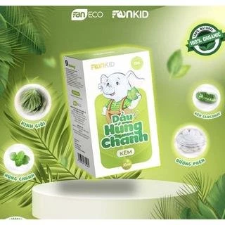 Dầu Húng Chanh Kẽm FUNKID 30ml Chính Hãng - Giúp giảm ho sổ mũi hỗ trợ tăng cường miễn dịch tự nhiên an toàn cho trẻ em