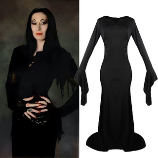 Trang Phục Hóa Trang Nhân Vật Morticia Màu Đen Cho Nữ