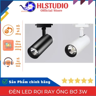 Đèn led rọi ray ống bơ 3w HL Studio, dùng chiếu, rọi,  trang trí shop