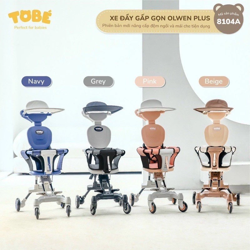 Xe đẩy gấp gọn OLWEN TOBÉ siêu nhẹ chắc chắn cho bé 6-36m