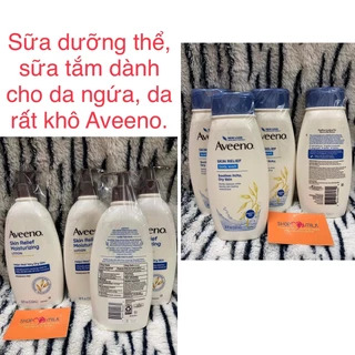 Sữa dưỡng thể không mùi cho da ngứa, da cực khô Aveeno Skin Relief Moisturizing Lotion 532ml USA