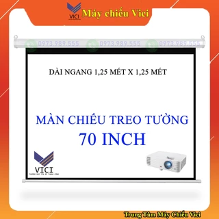 Màn Chiếu Treo Tường 70 inch ( 1m25 x 1m25). Màn chiếu treo tường kéo tay hãng dalite bền đẹp, chống mốc.