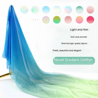 150*100cm Tencel Chiffon Gradient Fabric 30D Printed Chiffon Hanfu Ancient Fabric Diy Stage Costume Design Skirt10