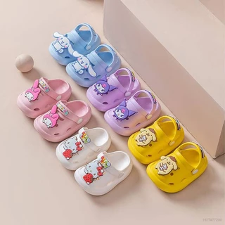 Dép Đi Trong Nhà Tắm Chống Trượt Mềm Mại Họa Tiết Kira Sanrio HelloKitty Kuromi Cinnamoroll Thời Trang Mùa Hè Cho Bé Gái