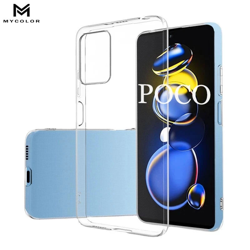 Ốp Điện Thoại Tpu Mềm Trong Suốt Cho Xiaomi Xiomi Poco C65 C55 C40 F5 F4 F3 M6 M5 M5s X6 X5 X4 X3 NFC M4 M3 GT F2 Pro 4G 5G 2024