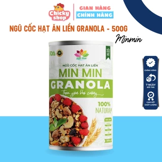 Ngũ cốc hạt ăn liền Granola Min Min hộp 500g