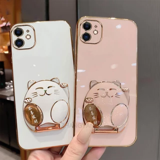 ốp lưng iphone 11 iphone 11 pro iphone 11 pro max ốp điện thoại TPU Silicon Mềm Họa Tiết Mèo 3D Có Giá Đỡ Cho iphone 11 iphone 11 pro iphone 11 pro max