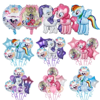 5 Cái / bộ My Little Pony Lá Bóng Hoạt Hình Cầu Vồng Ngựa Đồ Chơi Trẻ Em Trang Trí Tiệc Sinh Nhật