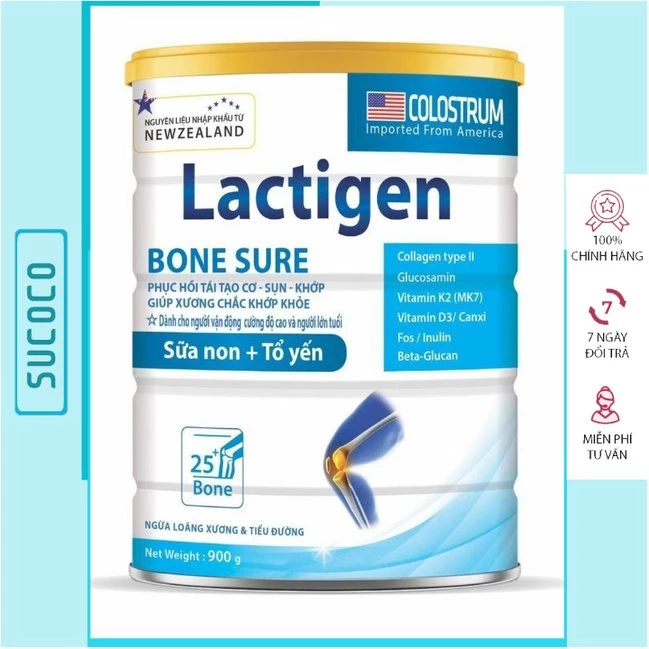 Sữa cho người già đau xương khớp Lactigen Bone Sure 900g