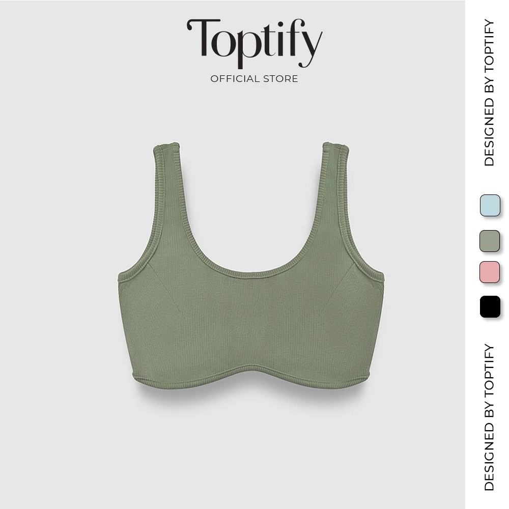 Áo croptop nữ hai dây lai TOPTIFY kiểu hai dây sát nách cúp ngực Poppy Top AC69