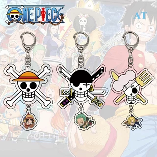 Móc Khóa Acrylic Hình Chú Khỉ Trong One Piece Nhân Vật Luffy Roronoa Zoro Sanji v2