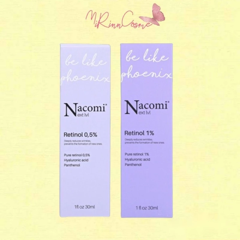 Serum Nacomi Retinol giảm nếp nhăn, cải thiện độ căng, độ đàn hồi da, làm sáng da 30ml