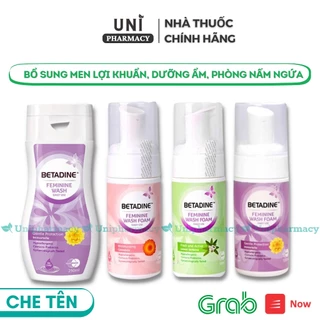 Combo Betadine Dung dịch vệ sinh phụ khoa dạng bọt 3 màu và gel chính hãng chai 100ml và 250ml