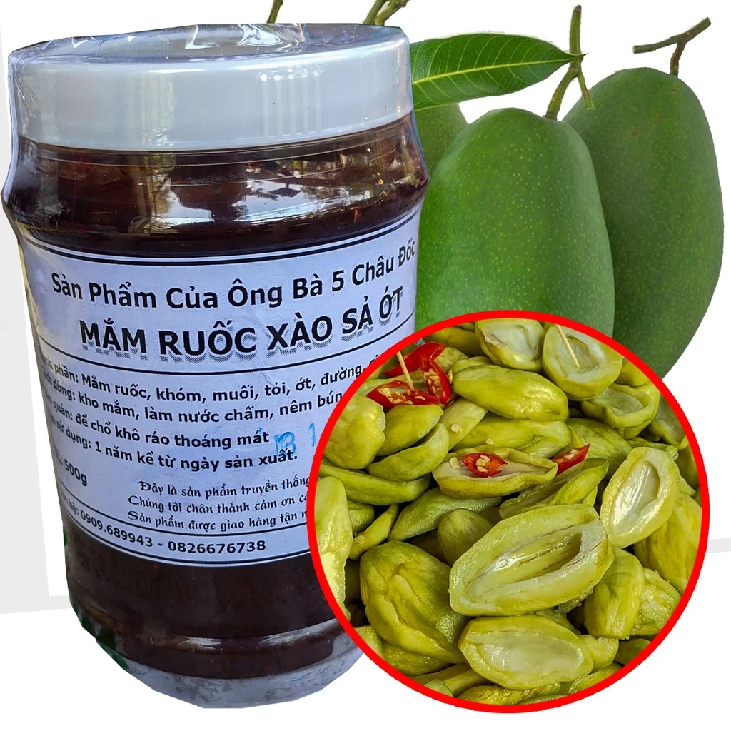 500gr Mắm Ruốc Xào Sả Ớt Thơm Ngon Vừa Ăn Loại Đặc Biệt Chính Hiệu Ông Bà 5 Châu Đốc