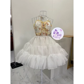 [CÓ SẴN]  Tùng phồng cỡ ngắn 25cm-65cm cho Lolita/ cosplay/ jk/ váy thường màu trắng