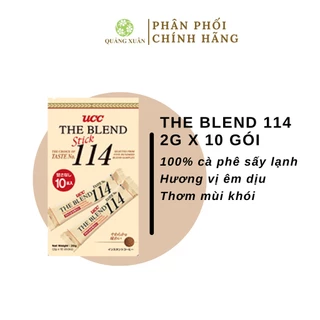 [HSD: 17/7/2024]Cà phê hòa tan UCC The Blend 114 nguyên chất (10 gói x 2gr)