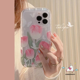 Ốp Điện Thoại TPU Mềm Chống Sốc Họa Tiết Hoa Tulip Cho iPhone 14 Pro MAX 11 13 12 Pro MAX XR 6 6S 7 8 Plus X XS MAX