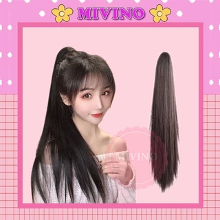 Tóc giả ngoạm thẳng dài Mivino tóc giả đuôi ngựa cao cấp mềm mượt tự nhiên Hàn Quốc CM10